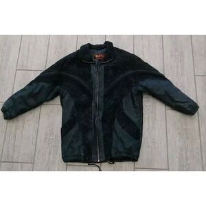 Euro Mond Top Black Leather Jacket Women Small California VTG